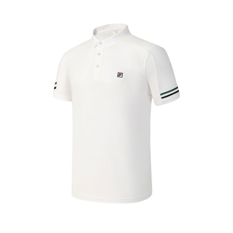 New FILA TENNIS Polo Shirt Men's Jade White A11M533138F-WT