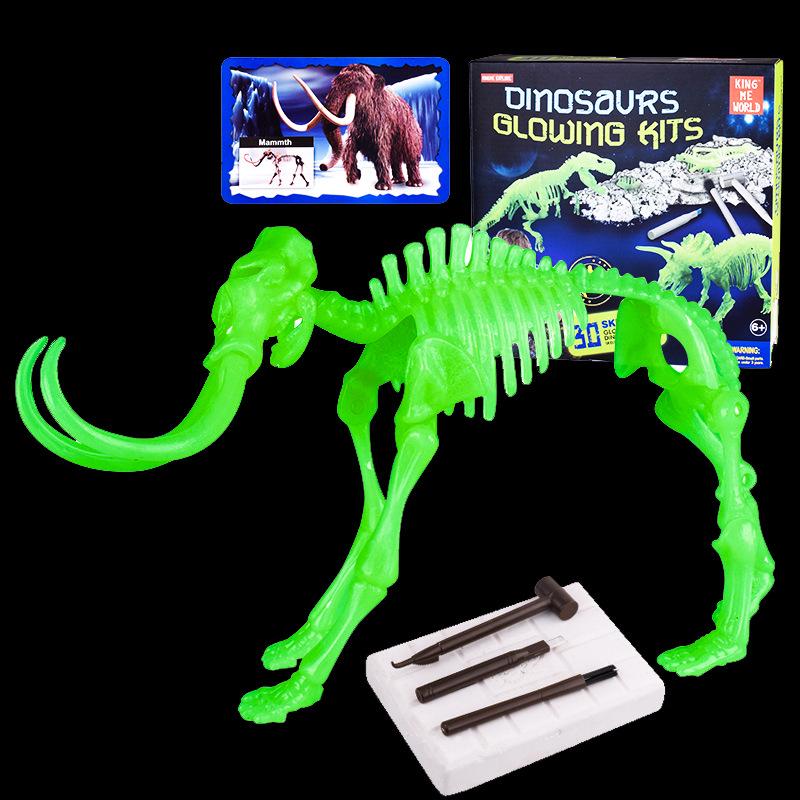 DIY Dinosaur Fossil Excavation Toy: Tyrannosaurus & Triceratops Skeleton Models for Kids