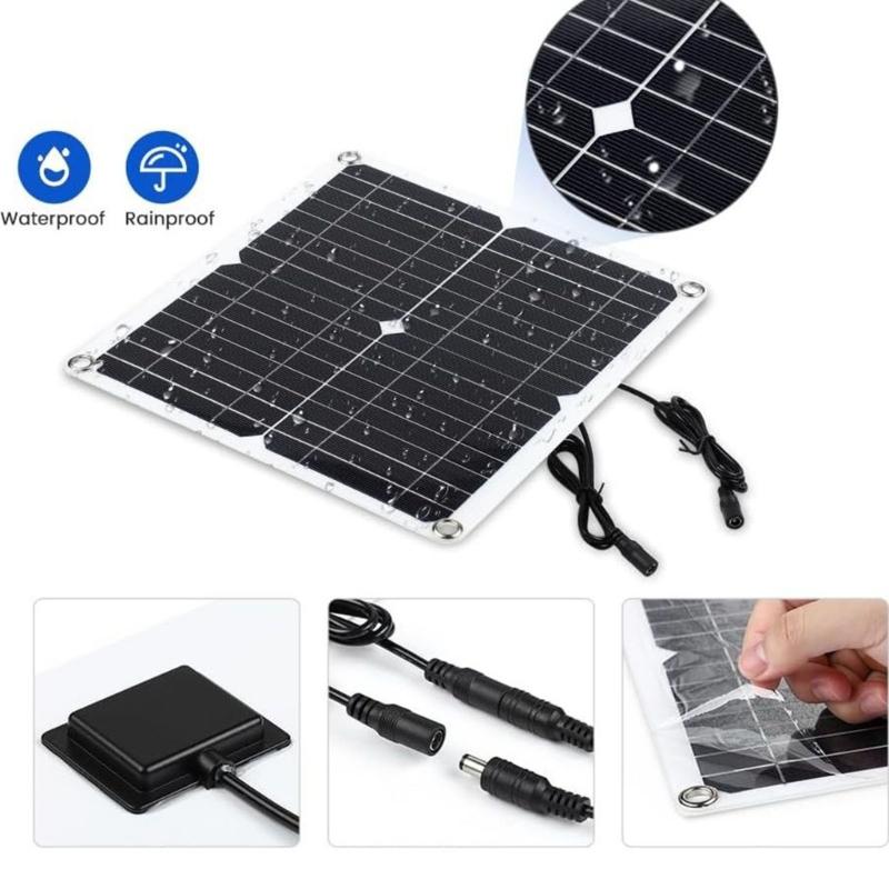 12W Solar Powered Fan Solar Exhaust Fan Ventilation Solar Shed Fan for Greenhouses, Chicken Coops, Shed, Dog House