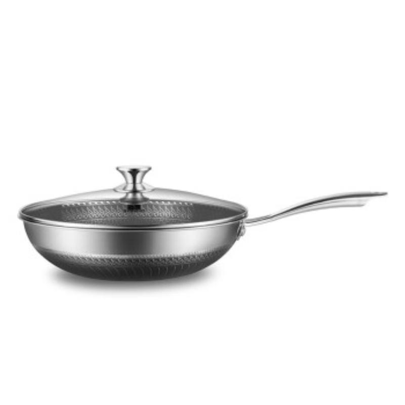 SANHO 316 Stainless Steel Honeycomb Non-stick Wok