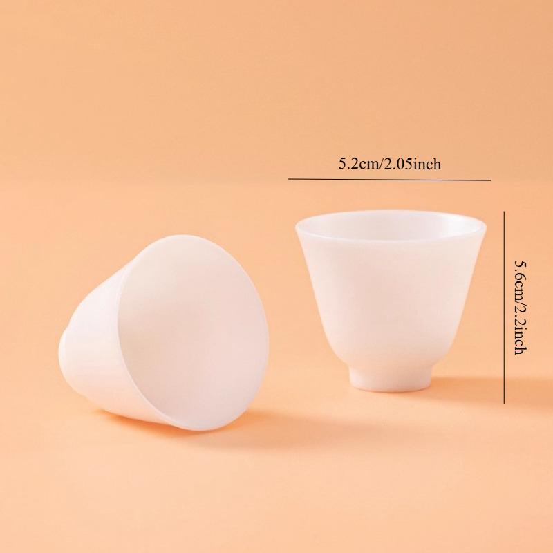 Suet Jade Porcelain Yurun Beads Round Tea Cup Teacup Kung Fu Tea Set Household Chinese High-end Two Packs