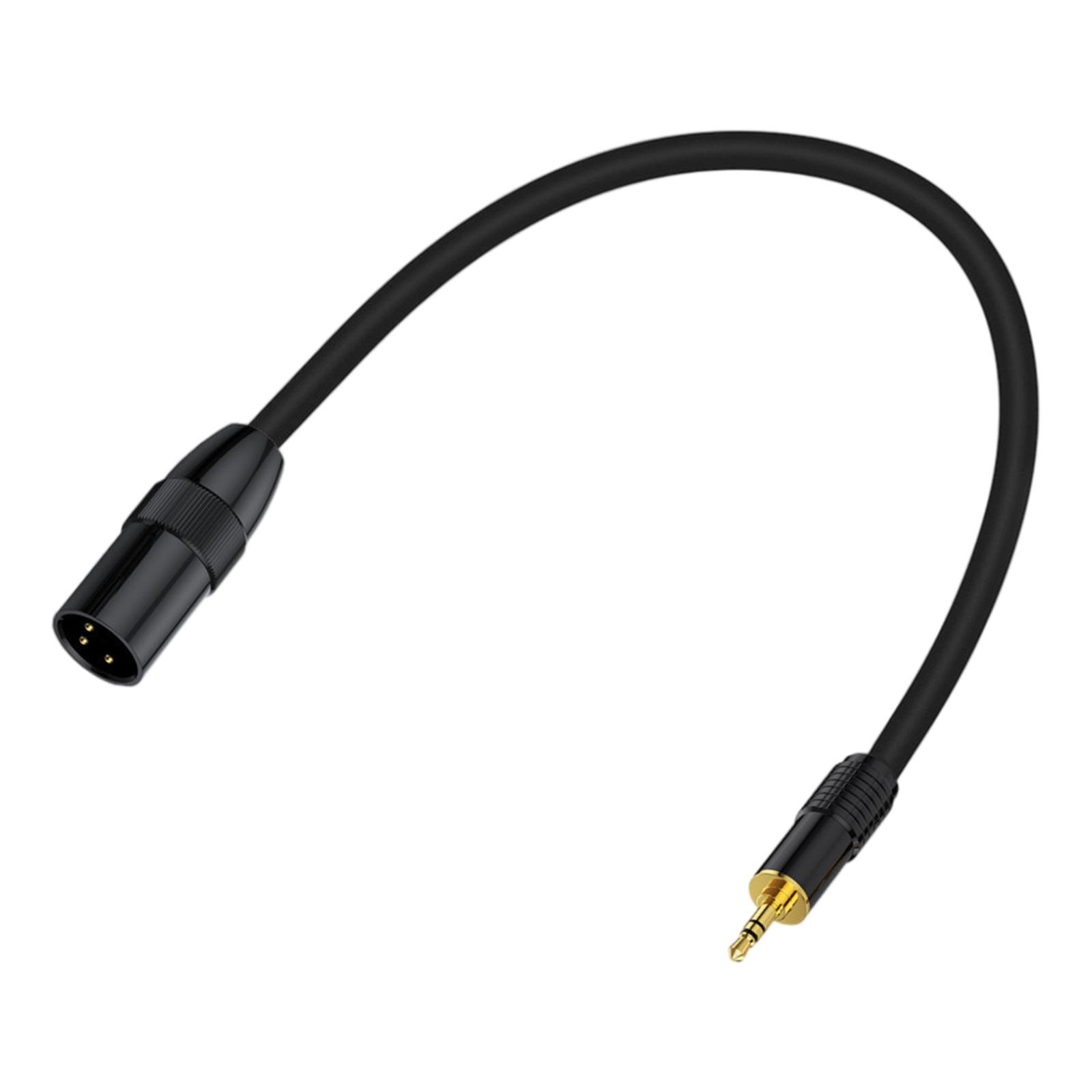 

3.5mm TRS to XLR Male Stereo Breakout Cable 1/8 TRS Stereo to XLR Male Microphone Cable Unbalanced Converter A