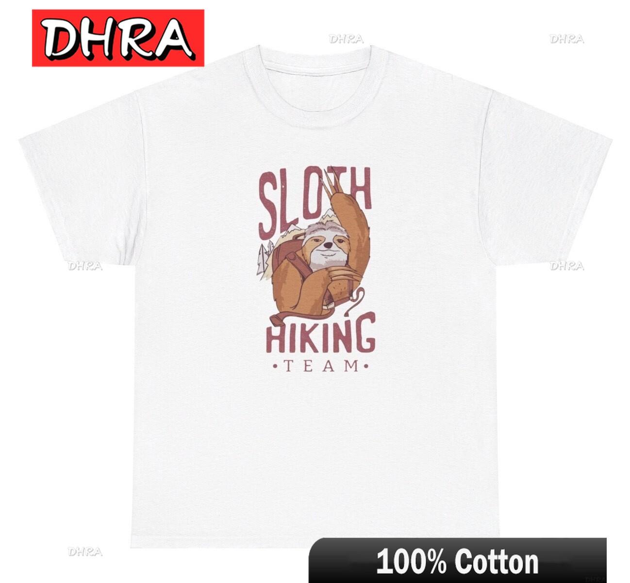 Sloth Hiking Team Funny Slow Hiker Gag Gift Graphic Tee Artistic Tshirts Soft Colorful Creative Clothing Unisex for Gifts TShirt S