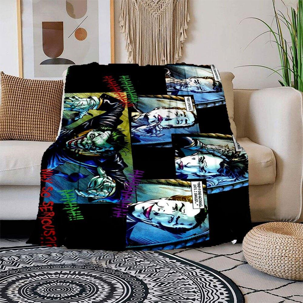 The Joker Makeup Kit DC Comics Cosplay Costume Accessories Set Blanket Flannel Throw Blanket for Sofa, Bed, Travel, Camping, Office, Couch, Chair