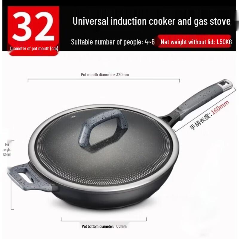 ASD Titanium Smokeless Non-Stick Wok