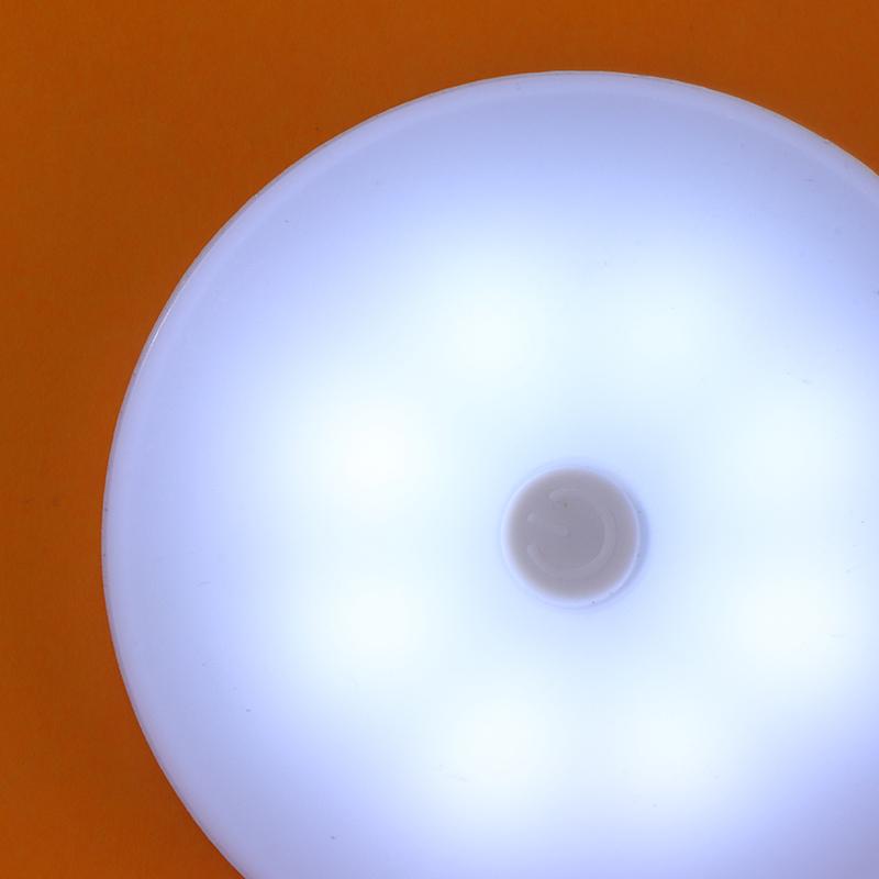 Mini Led Key-Operated Night Lights Usb Rechargeable Kitchen Bedroom Magnetic Base Wall Light Round Portable Night Lamp