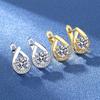 925 Silver Earrings For Women Round Zircon Earrings Sparkling Party Wedding Jewelry Gift Accessories