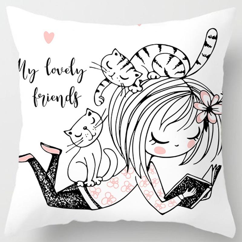 Love Birthday Girl Series Pillow Gift Home Office Decoration Pillow Bedroom Sofa Car Cushion Cover