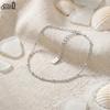 Effie Queen 925 Pure Silver 14k Gold 1.2mm Spacer Chain Anklet Trendy Jewelry for Women Vacation Summer Beach Accessories SA43