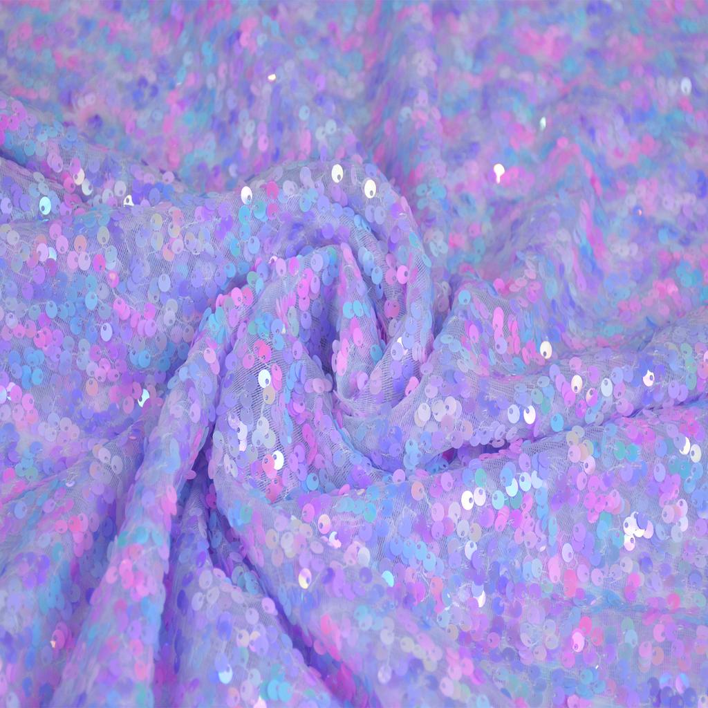 Sparkly Sequin Fabric Opaque Glitter Material for Wedding Stage Backdrop Decor Party Performance Costume DIY Sewing 1/3Yard