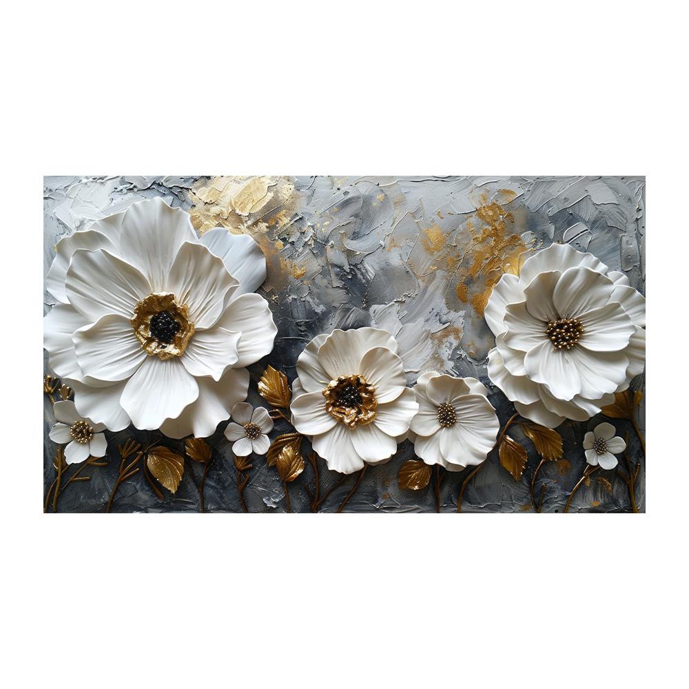 Moderní abstraktní květinové plátěné obrazy na zeď - bezrámové plakáty do obývacího pokoje a ložnice