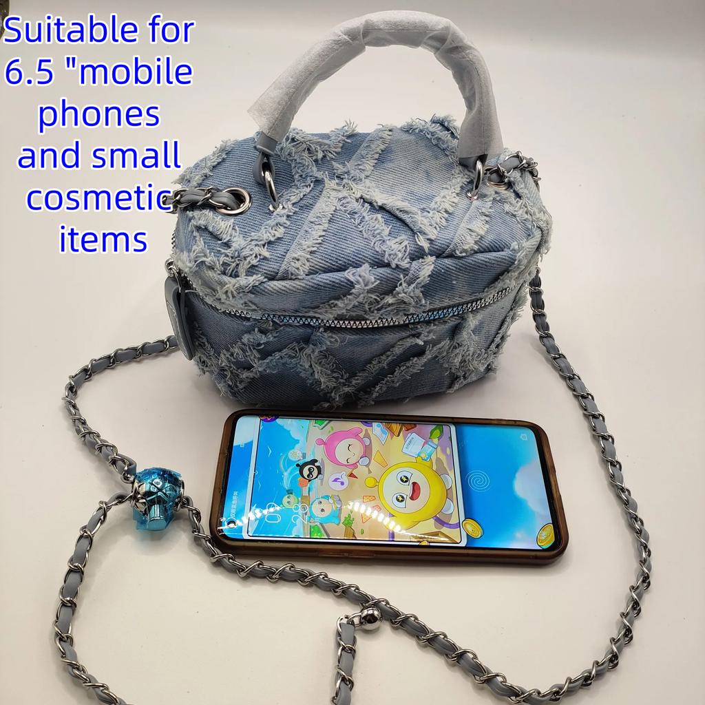 Vintage denim mini bag for women, Y2K casual shoulder bags, Everyday bag, small handbag, phone bags, fashion retro style bags, small crossbody bag