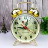 Metal Gold Desk Clock Mechanical Alarm Clock Vintage Bedside Table Clocks Silent Watch Antique Chick Pecking Rice Gift Ideas
