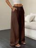 2025 Autumn European & American Style Women's Solid Color Straight-Leg Casual Pants