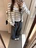 Korean Style Striped Camisole & Long Sleeve Knitted Top for Women