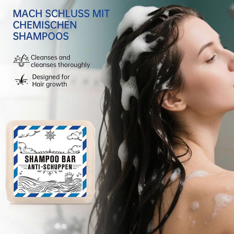 3X Solid Anti Dandruff Shampoo - Solid Shampoo Men & Women - 3-in-1 Shower Soap Men for Hair, Face, Body
