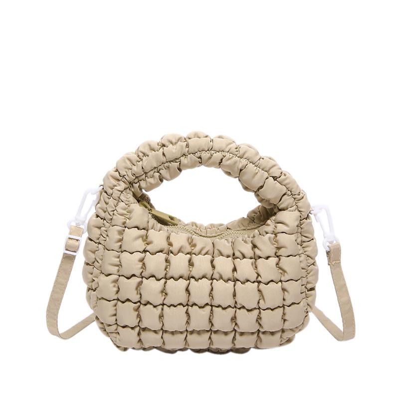 Sac en tissu nylon pour femme été nouveau texture haut de gamme design de niche sac bandoulière portable sac dumpling à carreaux