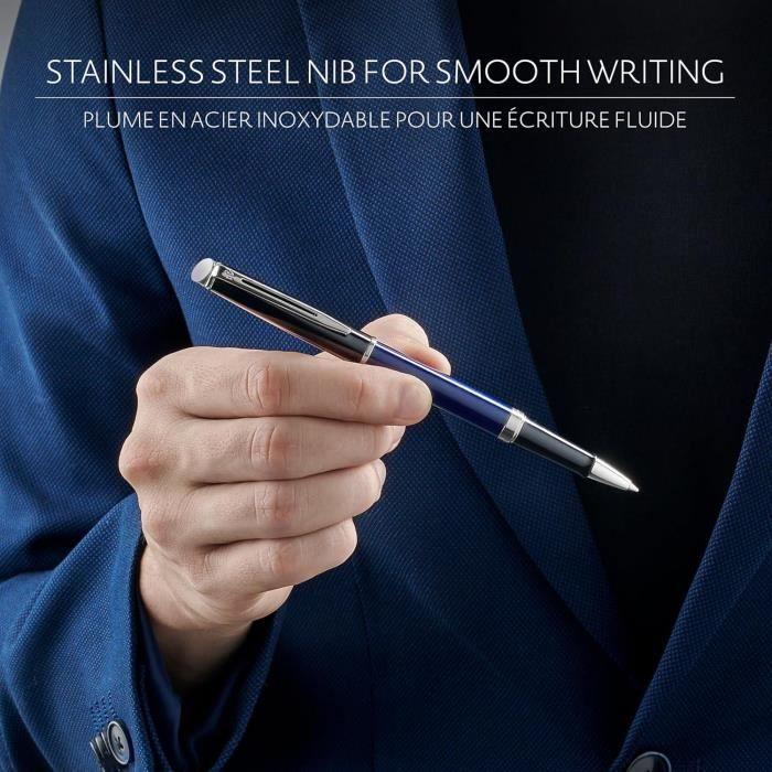 Stylo roller - WATERMAN - Hémisphère Colour Blocking C.T. - Noir et Bleu - Pointe fine - Rechargeable