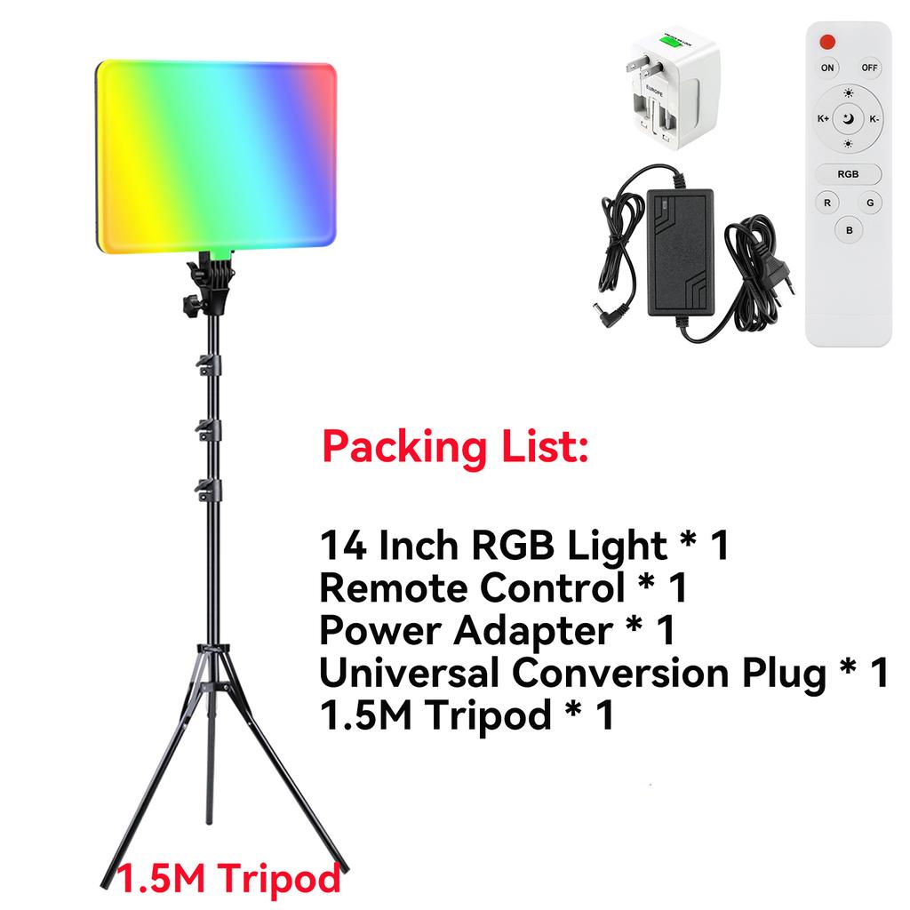 RGB LED Video Light Panel Photo Studio Kits 3200K-5600K Softer Lighting for Tiktok Studio Shooting Portraits Live YouTube