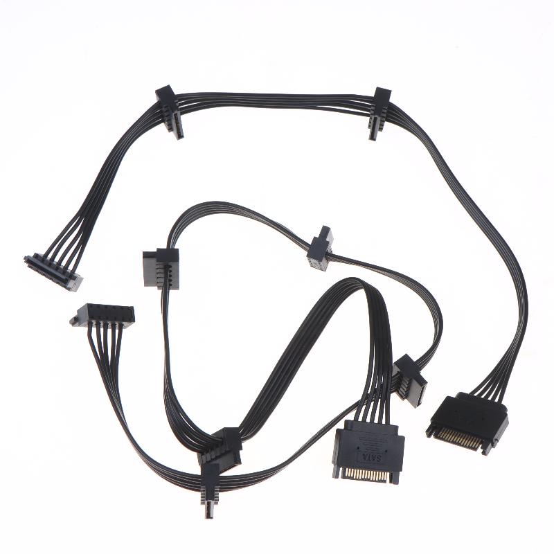 15 Pin Sata Power Supply Splitter Cable Hard Drive 1 Male To 3/4/5/6 Female Extension Power Cord For Diy Pc Server