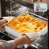 Quadratische Edelstahlform - 2er-Set - 21 x 21 x 5 cm - Spülmaschinenfest - Ideal für Kuchen