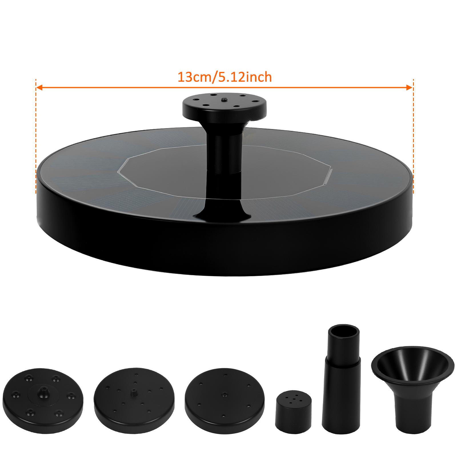 

13/18cm Solar Fountain Pump Bird Bath Fountain Garden Outdoor Water Pool Pond Floating Decor With 6 Nozzles Solar Waterfall