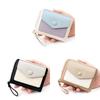 Women Short Wallet Pu Colorblock Accordion Card Holder For Daily Use