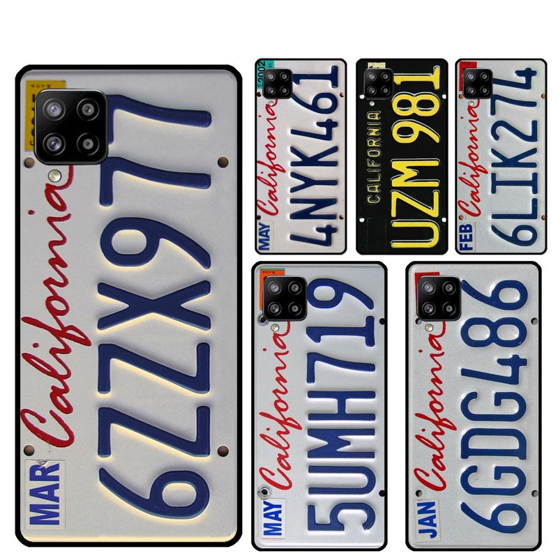 PLATE LICENSE CALIFORNIA For Samsung Galaxy A22 A32 A52 A54 A14 A16 A26 A36 A56 A55 A35 A05 A06 A15 A53 A33 A13 Case