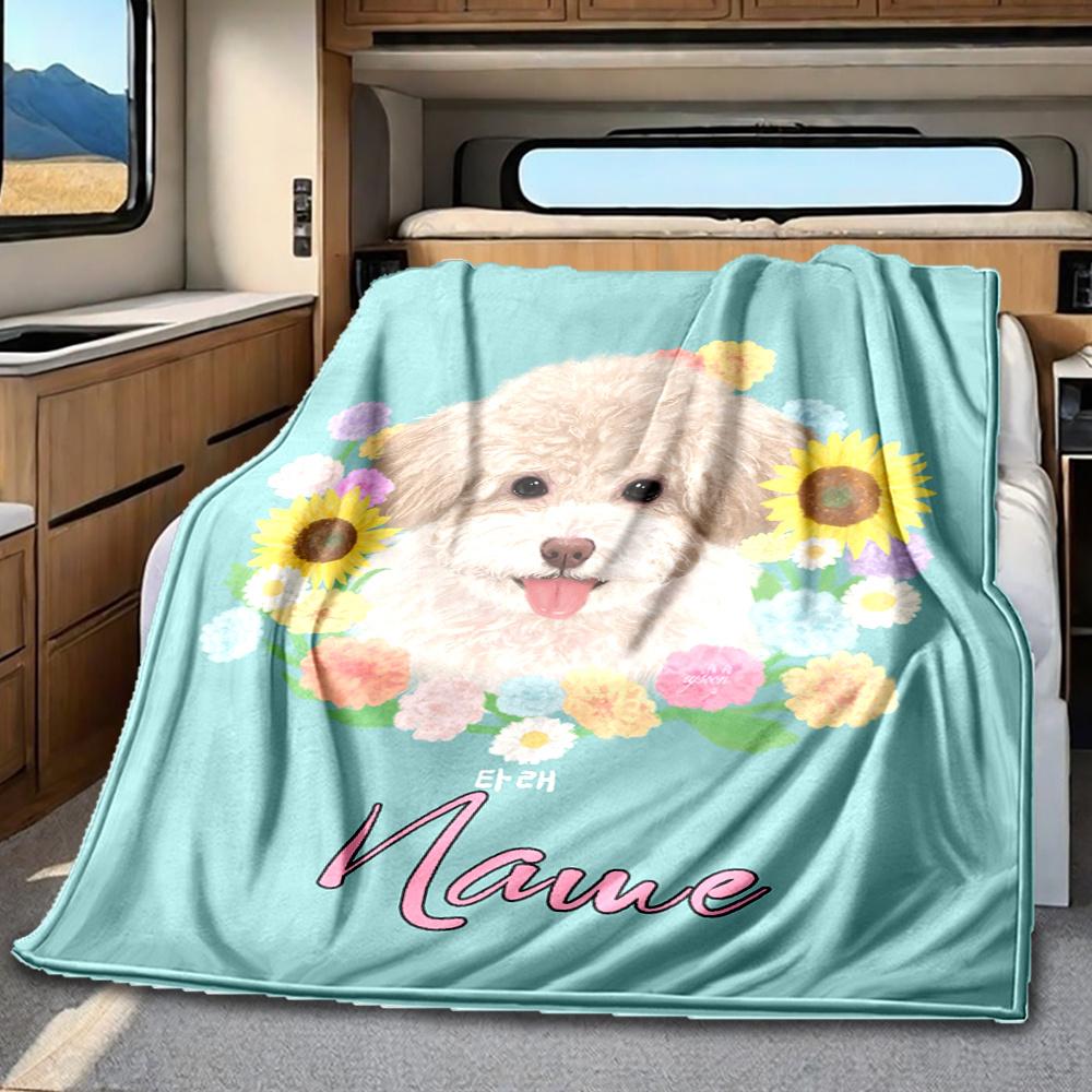 Sunflower Blanket Personalized Name Soft Comfortable Stylish Blanket Car Blanket Perfect For Travel Camping Outdoor Home Suitable For All Seasons