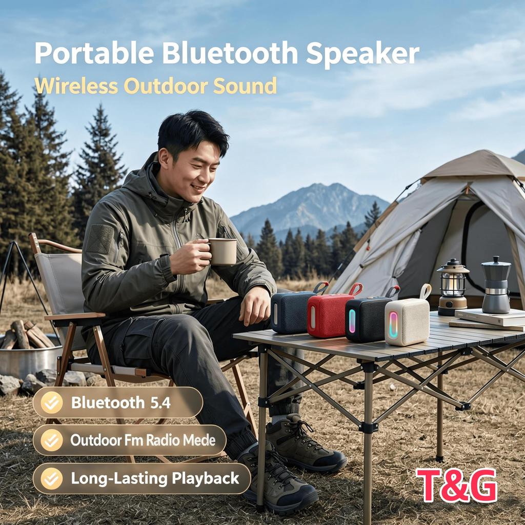 New T G TG487 Bluetooth 5.4 Portable Speaker Supports Card Insertion TWS Interconnected Outdoor Mini Speaker Sports Bass Speaker 5