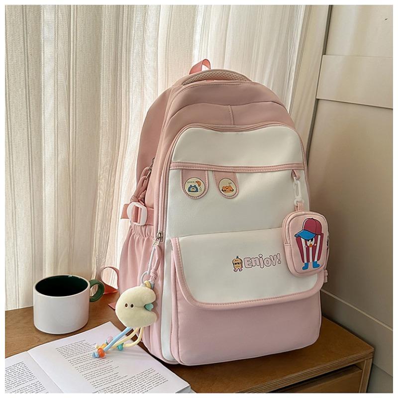 The new schoolbag is high-value, fresh and sweet, candy-colored backpack, lightweight and large-capacity backpack for junior high school students.