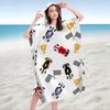 Kids Adults Race Car Hooded Beach Robe Microfiber Quick Dry Absorbent Changing Towel Robe Swim Cover Up for Surfing Swimming