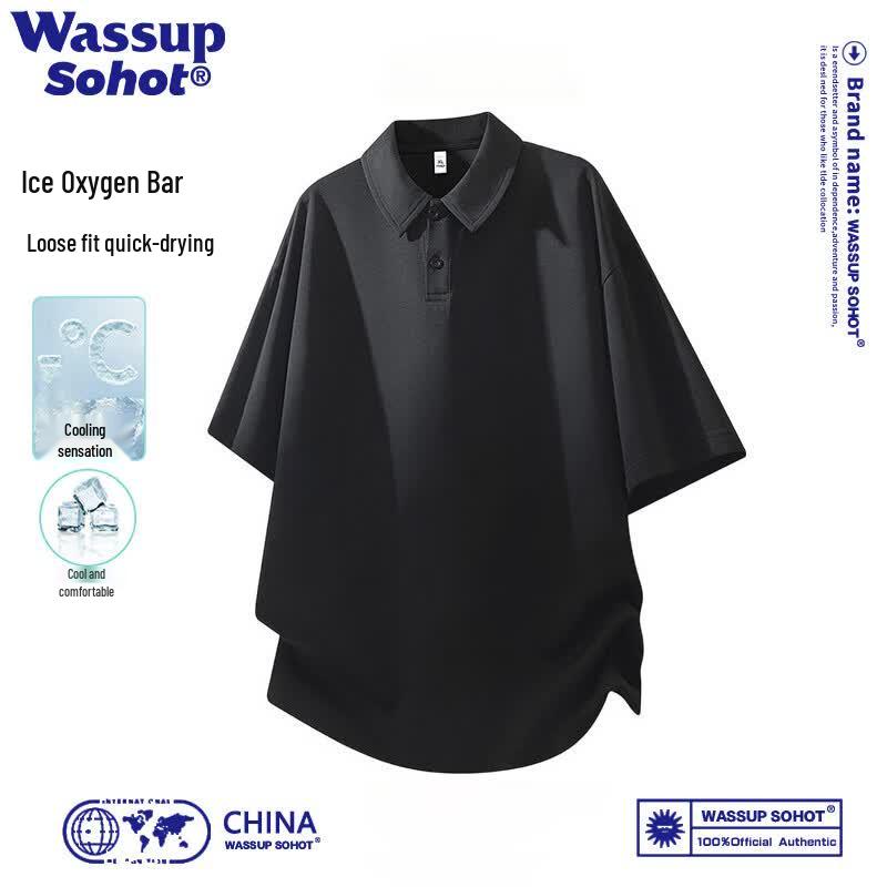 

Wassup Sohot Men s Quick-Dry Polo T-Shirt S