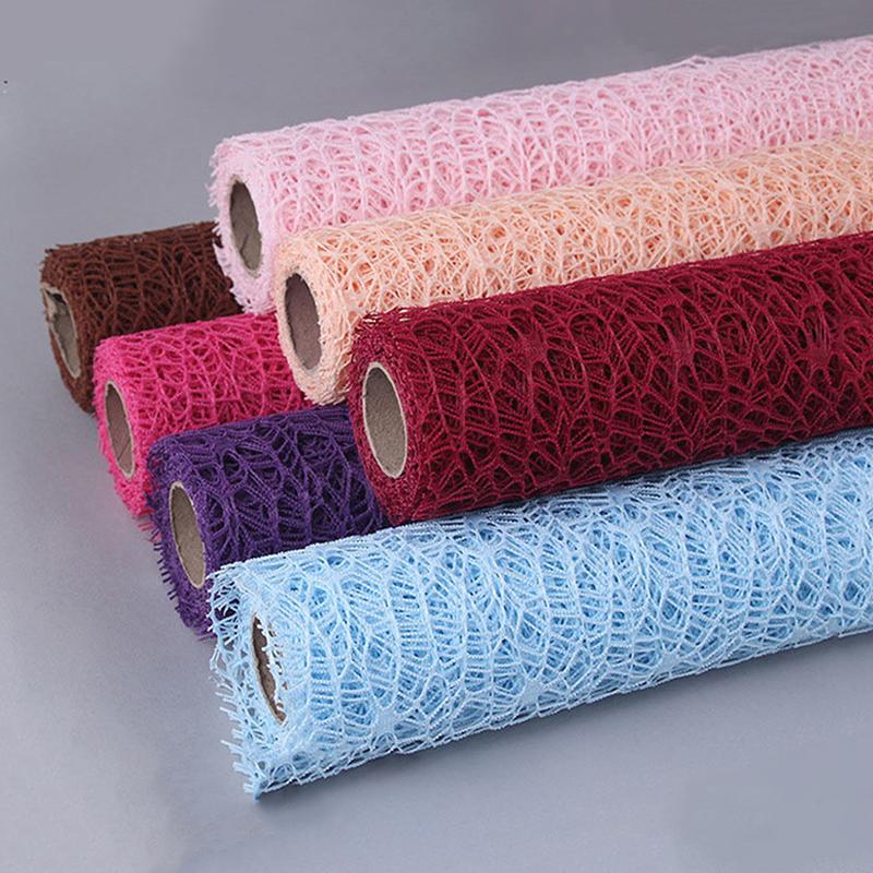 50Cm*4.5M Flower Wrapping Mesh Gauze Bouquet Wrapping Lace Jacquard Net Flower Pattern Mesh Florist Floral Wrapping Paper