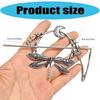 Antique Silver Dragonflies Moon Hairpin Artistic Hair Styling Accessory For Women Secure Various Hair Types Decoration