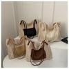 2024 Spring/Summer Women's Straw Woven Handbag: Vintage Pastoral-Style Shoulder Tote