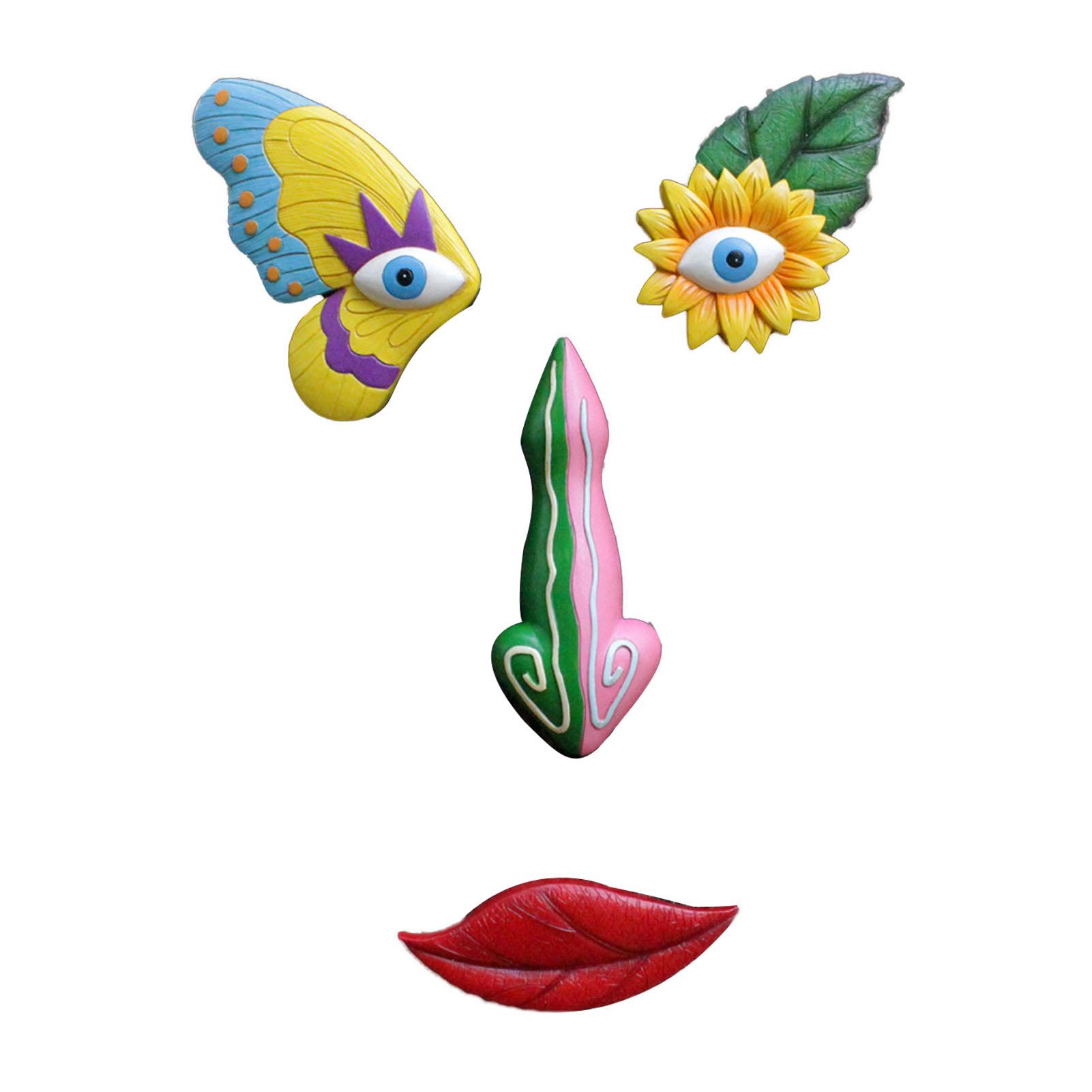 

Tree Faces Decor Outdoor Cute Colorful Butterfly Funny Resin Tree Decorations for Garden Yard