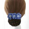 Korean Style Bun Snood Bead Hair Net Cover Vintage Flower Spring Clip  Ladies