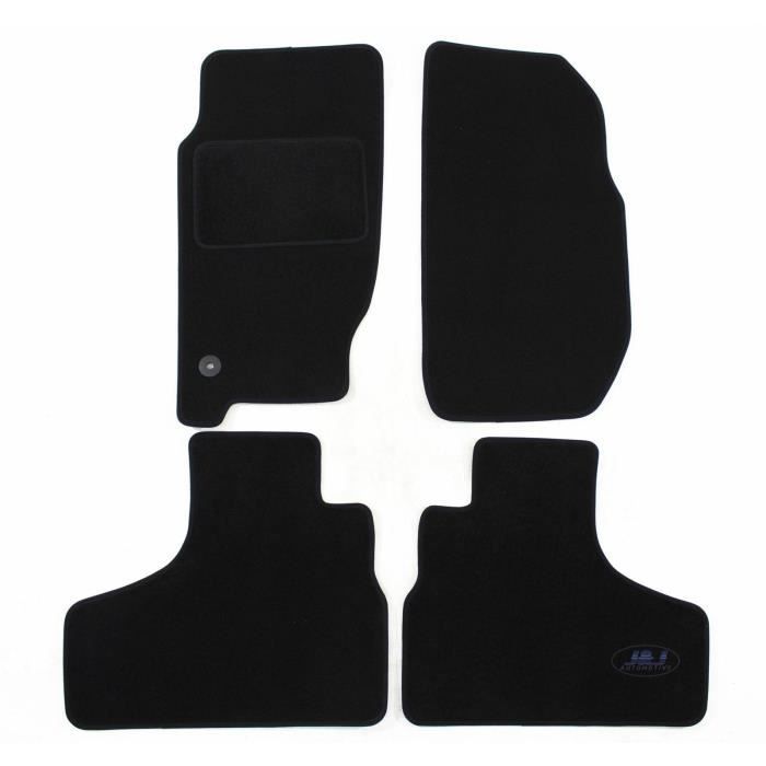 Tapis De Sol Noir Velours - J&J AUTOMOTIVE - Jeep Cherokee 2001-2007 - Sur Mesure - Antidérapant - Imperméable