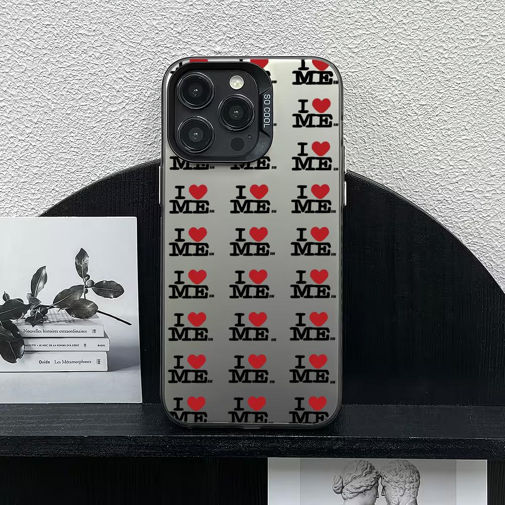 I Love My Own English Design Phone Case Suitable for iPhone 17 16 15 14 13 12 11Pro/Max/Plus Anti Drop and Shockproof Back Cover