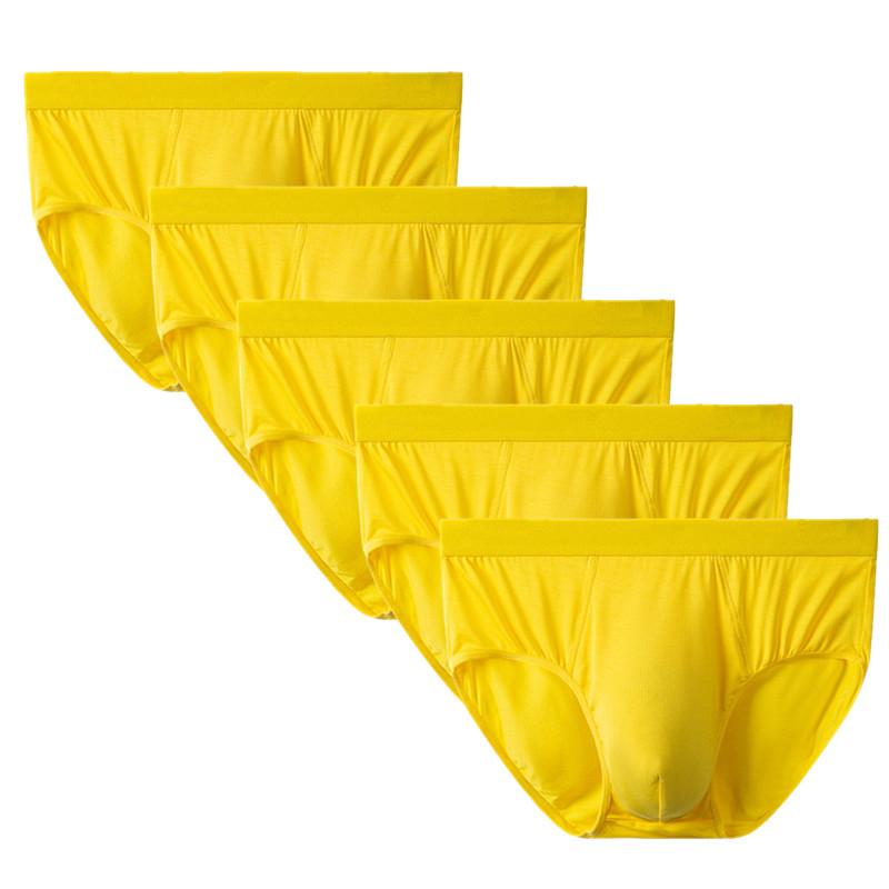 5PCS Men's Briefs Underwear Breathable Panties Underpants Mid-waist Knickers L XL 2XL 3XL 4XL