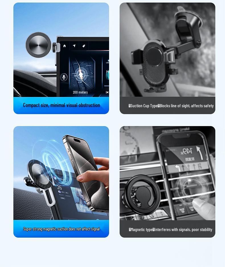 Tesla Model Y Magnetic Car Phone Holder, New Version - Central Control Screen Mount for Navigation