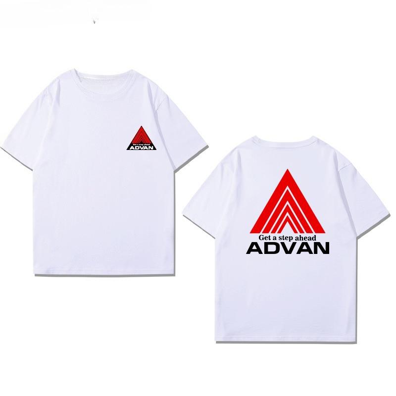2025 Yokohama Advan GT Modified Wheel Hub Peripheral Short-sleeved Men's Summer Pure  Versatile Loose Casual T-shirt