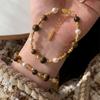 Vintage Natural Stone Beads Bracelet for Women Ethnic Imitation Pearl Beads Wrap Bangle Bracelet & Necklace Jewelry Gifts