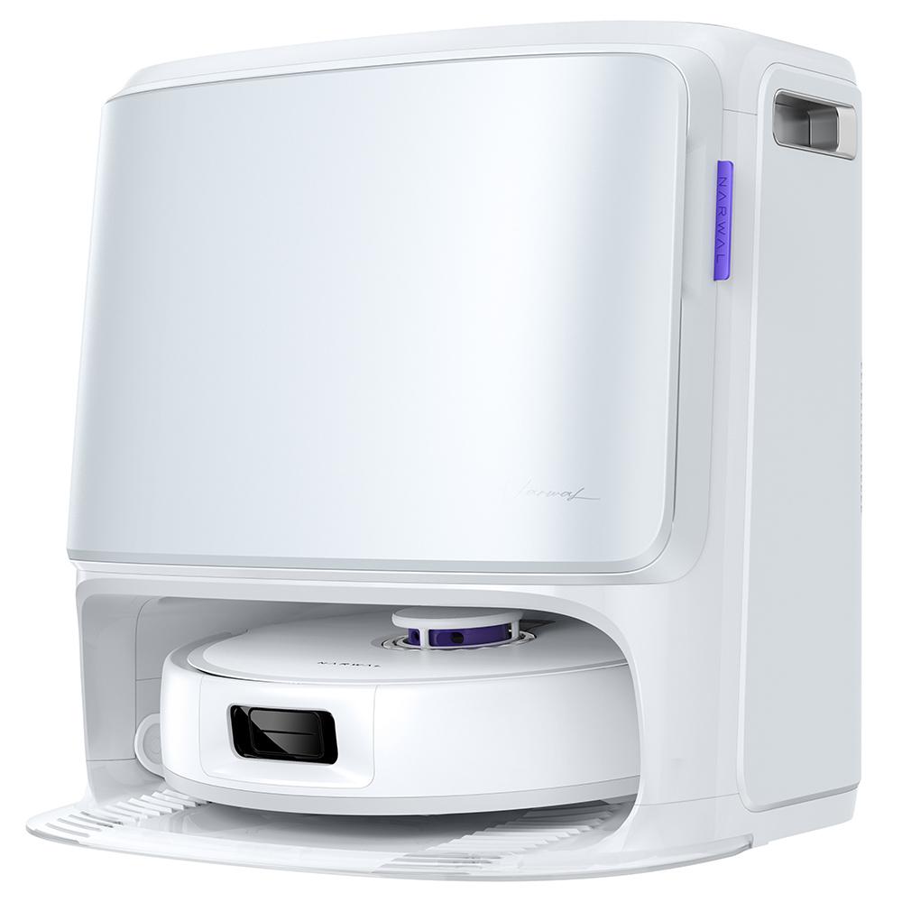 NARWAL Freo Z10 Robotický vysavač a mop, Bez zamotávání, Sací výkon 15 000 Pa, Přizpůsobuje se těžko dostupným oblastem, Samosypání, Mytí a sušení mopu