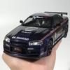 1:24 Nissan GTR R34 Skyline Super Sports Car Alloy Metal Diecast Model Car Home Decoration Desktop Display Ornament Holiday Gift