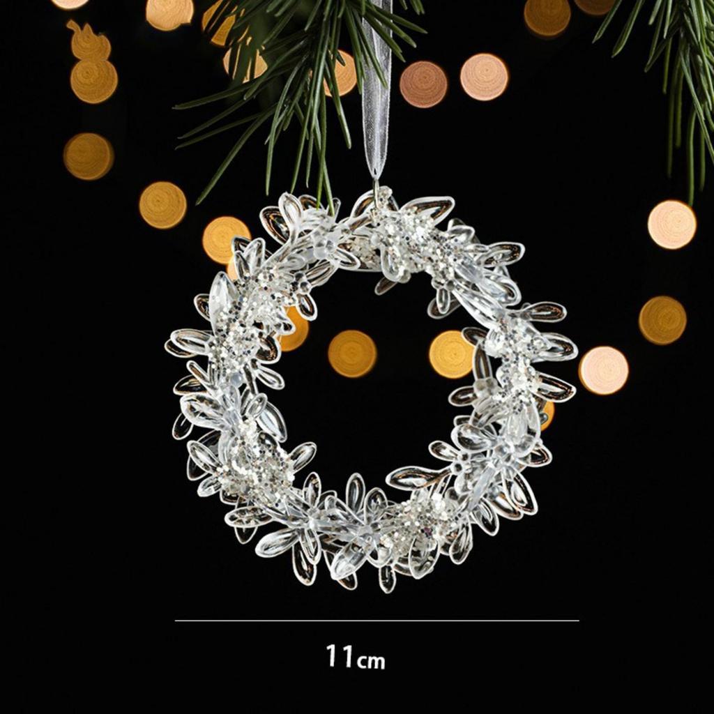 Weihnachten Eis Kristall Anhänger Weihnachten Baum Anhänger Transparent Acryl Engel Licht Luxus Dekoration Szene Layout Requisiten