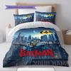 Name Custom Bat Hero Pattern Bedding Set Quilt Cover Pillowcase Home Decor Gift (1 * duvet cover + 2 * pillowcase, without core)