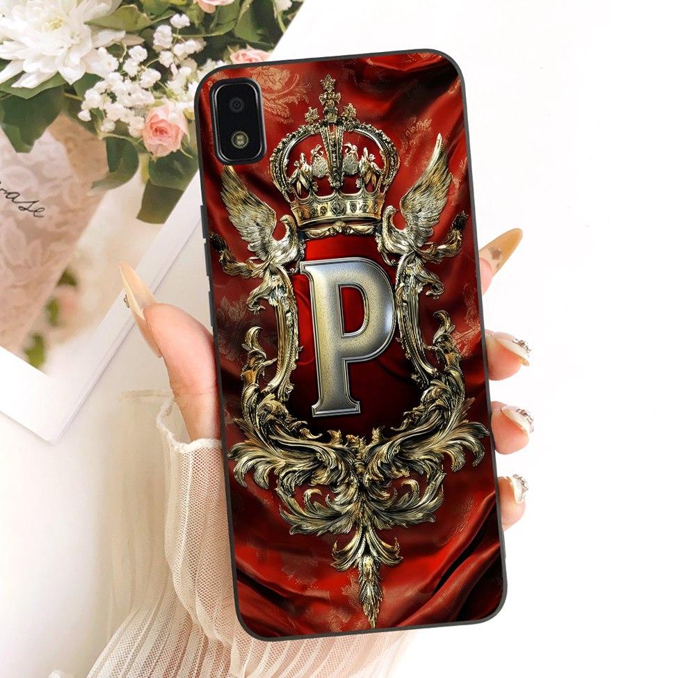 

Casing For ZTE Blade L210 Cover Case Luxury Crown Fashion A-Z Letters 2D Flat Pattern Soft Bumper ZTE Blade L210