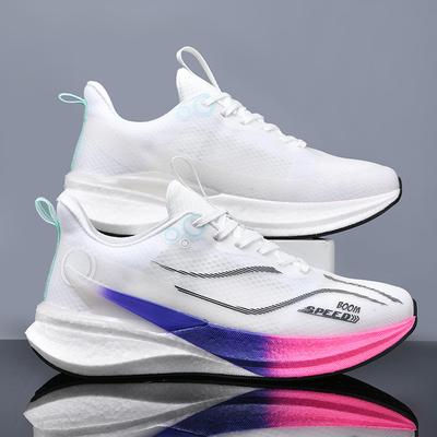Ultra-light Q Elastic Soft-soled Running Shoes Breathable Sports and Leisure Shoes Lightweight Student Running Shoes Spring and Summer Travel Shoes
